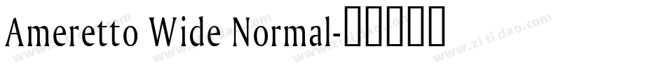 Ameretto Wide Normal字体转换